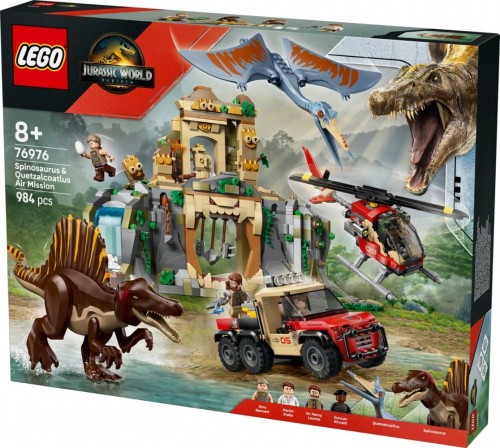 LEGO Klocki Jurassic World 76976 Powietrzna misja z kecalkoatlem i spinozaurem