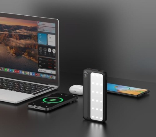 Rebeltec Powerbank P20 LCDPD LAMP 20 000mAh, zintegrowana lampa LED z funkcją latarki