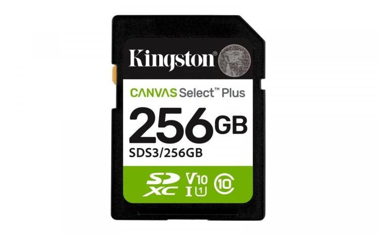 Kingston Karta pamięci SD 256GB Canvas Select Plus Gen3 150MB/s