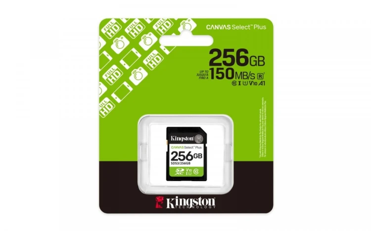 Kingston Karta pamięci SD 256GB Canvas Select Plus Gen3 150MB/s