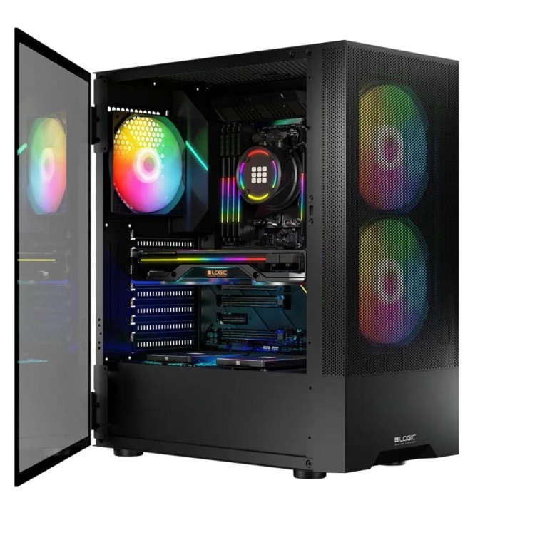 Logic Concept Obudowa komputerowa Arya ARGB USB 3.0 Midi Tower Czarny