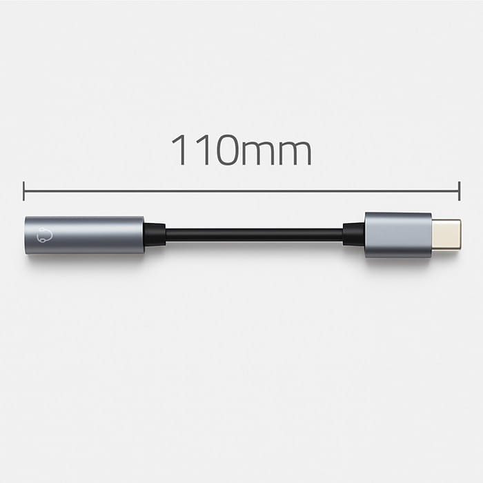 Qoltec Adapter USB-C | Jack 3.5mm | 10 cm