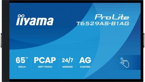 IIYAMA Monitor 65 cali T6529AS-B1AG VA,4K,HDMIx2,USB-C,RJ45,2x10W,WiFi,     Android 14, Signal FailOver, Whiteboard, iiSignage2 (CMS), iiControl (DMS)