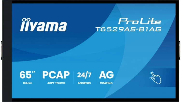 IIYAMA Monitor 65 cali T6529AS-B1AG VA,4K,HDMIx2,USB-C,RJ45,2x10W,WiFi,     Android 14, Signal FailOver, Whiteboard, iiSignage2 (CMS), iiControl (DMS)