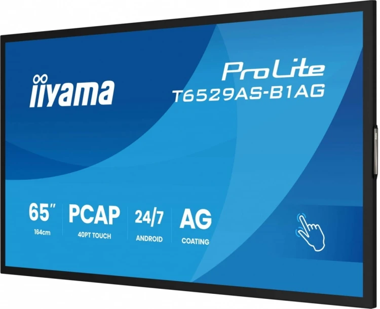 IIYAMA Monitor 65 cali T6529AS-B1AG VA,4K,HDMIx2,USB-C,RJ45,2x10W,WiFi,     Android 14, Signal FailOver, Whiteboard, iiSignage2 (CMS), iiControl (DMS)