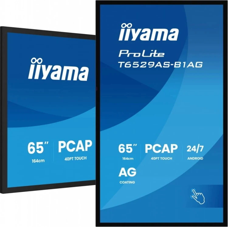 IIYAMA Monitor 65 cali T6529AS-B1AG VA,4K,HDMIx2,USB-C,RJ45,2x10W,WiFi,     Android 14, Signal FailOver, Whiteboard, iiSignage2 (CMS), iiControl (DMS)