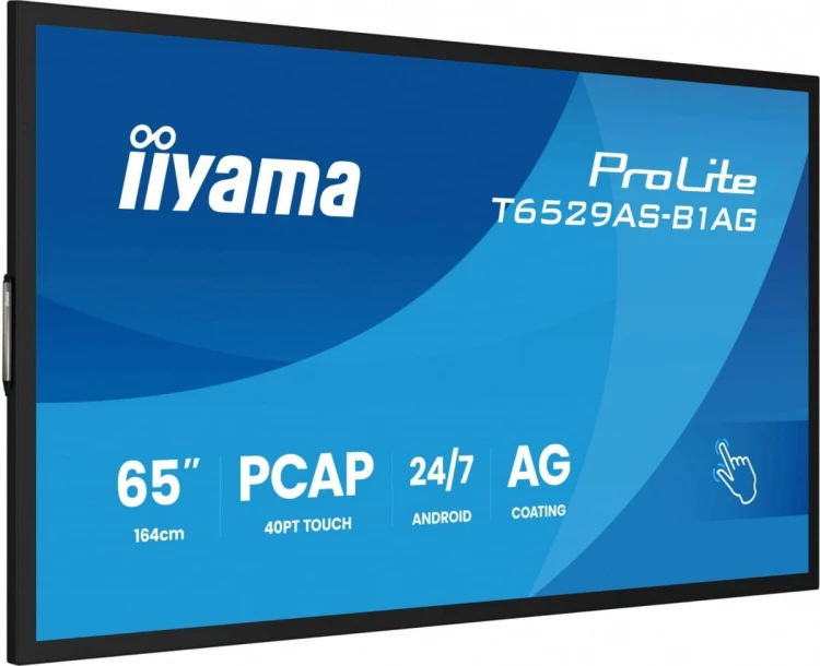 IIYAMA Monitor 65 cali T6529AS-B1AG VA,4K,HDMIx2,USB-C,RJ45,2x10W,WiFi,     Android 14, Signal FailOver, Whiteboard, iiSignage2 (CMS), iiControl (DMS)