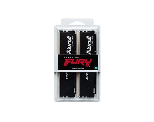 Kingston Pamięć DDR5 Fury Beast 128GB(2*64GB)/5600 CL40 czarna