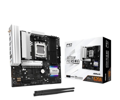 ASRock Płyta główna A620AM PRO RS WIFI AM5 4DDR5 HDMI/DP M.2 mATX