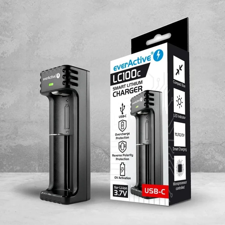 everActive Ładowarka akumulatorowa Li-ion USB-C LC100C