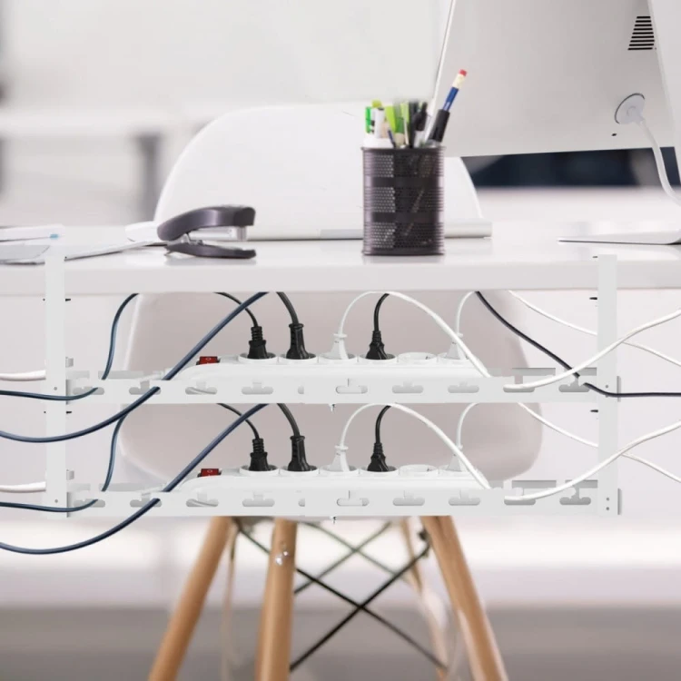 Maclean Organizer podbiurkowy na kable MC-102 W