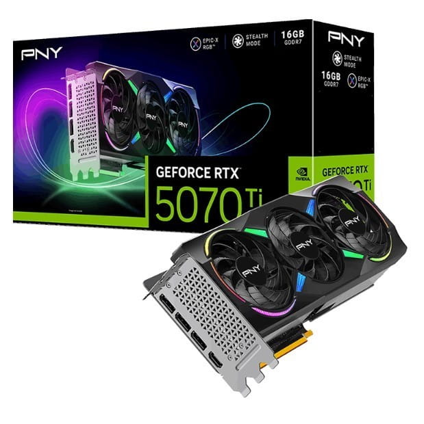 PNY Karta graficzna GeForce RTX5070Ti OC 3F ARGB 16GB 256-bit 896G/s