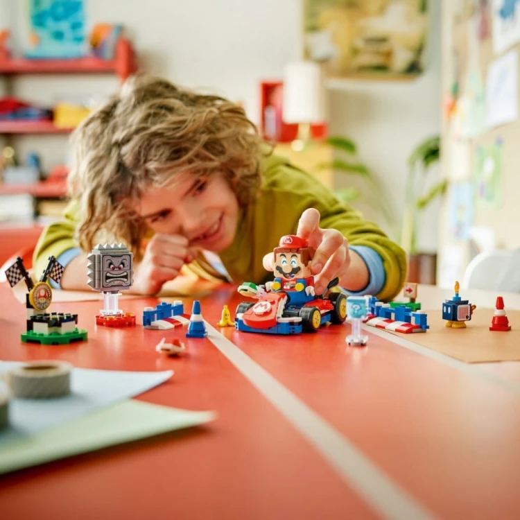 LEGO Klocki Super Mario 72043 Mario Kart - Interaktywna figurka LEGO Mario i Standard Kart