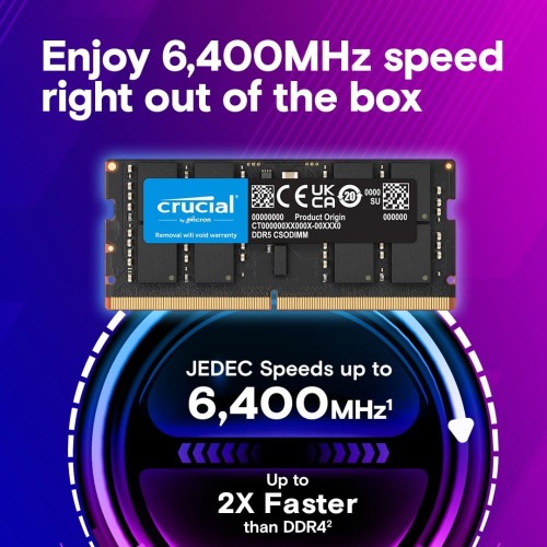 Crucial Pamięć do notebooka DDR5 CSODIMM 24GB (1*24GB)/6400 CL52