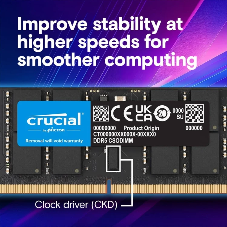 Crucial Pamięć do notebooka DDR5 CSODIMM 24GB (1*24GB)/6400 CL52