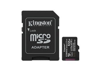 Kingston Karta pamięci microSD 512GB Canvas Select+ G3 150MB/s Adapter
