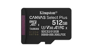 Kingston Karta pamięci microSD 512GB Canvas Select+ G3 150MB/s