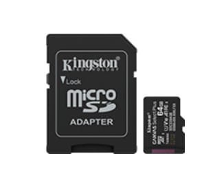 Kingston Karta pamięci microSD  64GB Canvas Select+ G3 100MB/s Adapter