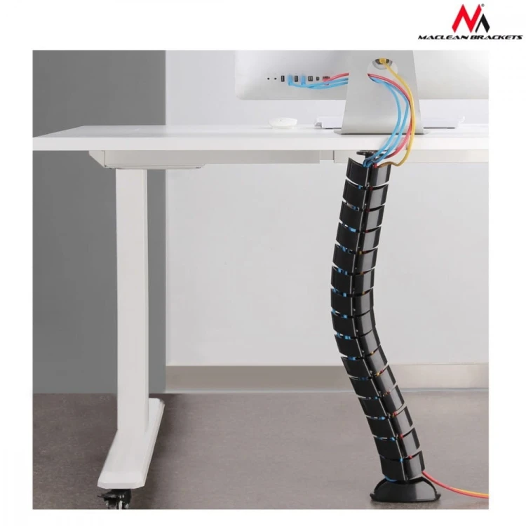 Maclean Organizator maskownica kabli do biurka MC-768 B czarna