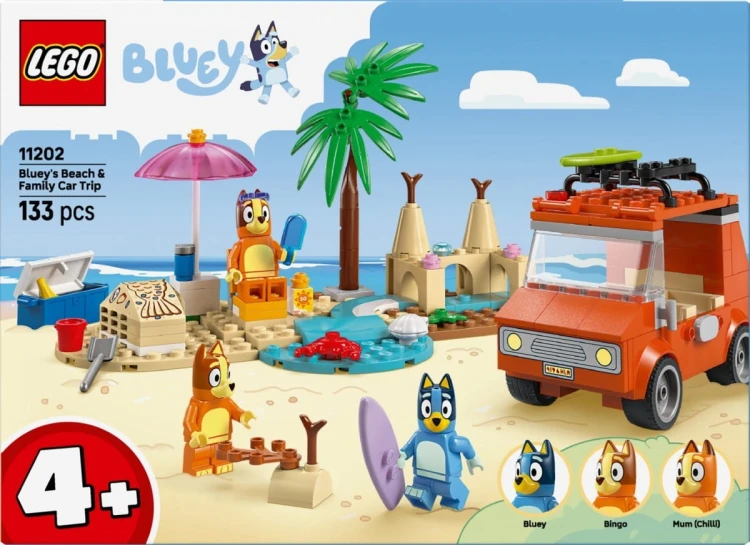 LEGO Klocki Bluey 11202 Blue i rodzinna wycieczka samochodem