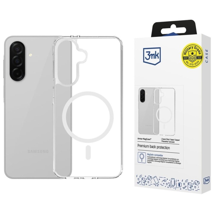 3MK Etui Armor MagCase do Samsung A56 MagSafe przezroczysty