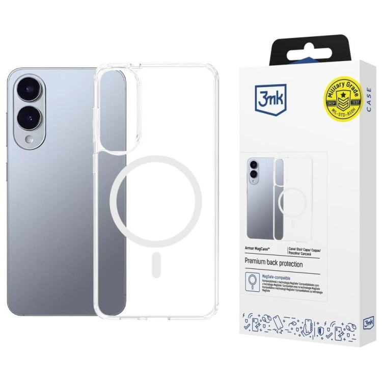 3MK Etui Armor MagCase do Samsung S25 Ultra MagSafe przezroczysty