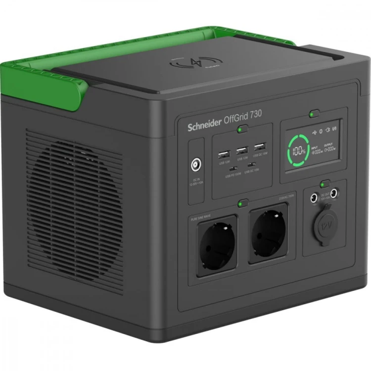 APC Stacja zasilania PPS730-GR Schneider OffGrid Portable Power Station 730, 738Wh   Lithium-ion, 2 Schuko, Sinewave
