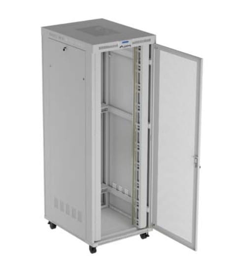 Lanberg Szafa instalacyjna rack stojąca  19" 47U 800x1200 szara drzwi    perforowane LCD ( flat pack) V2