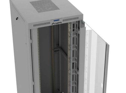 Lanberg Szafa instalacyjna rack stojąca 47U 800x1000 szara  drzwi        przeszkolne  LCD ( flat pack) V2