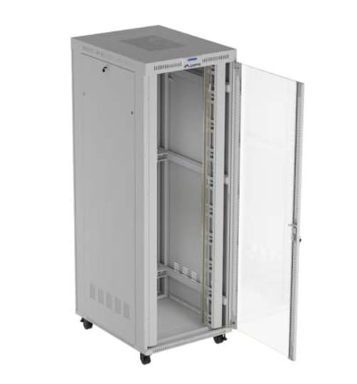 Lanberg Szafa instalacyjna rack stojąca 47U 800x1000 szara  drzwi        przeszkolne  LCD ( flat pack) V2