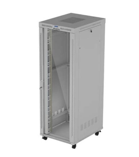 Lanberg Szafa instalacyjna rack stojąca 47U 800x1000 szara  drzwi        przeszkolne  LCD ( flat pack) V2