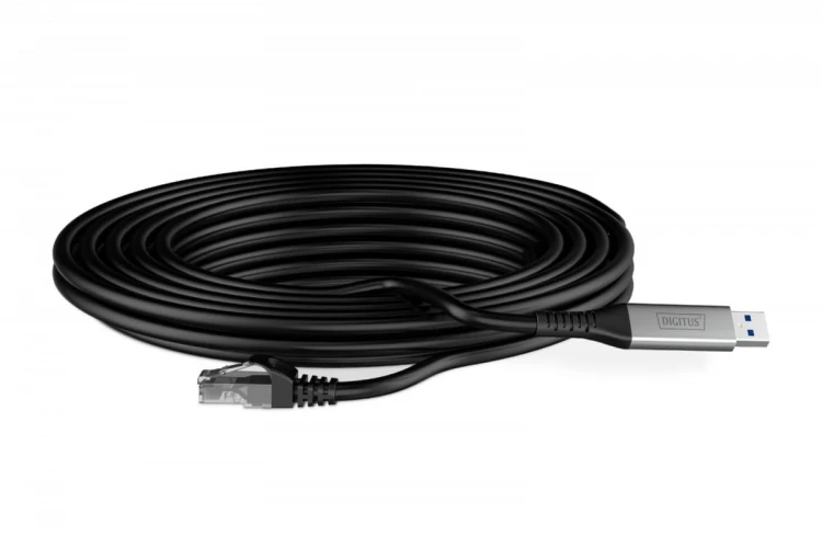 Digitus Kabel adapter USB-A - RJ45 Kat. 6A S/FTP, 1 Gbit/s, USB 3.2 Gen1, LSZH, 3m
