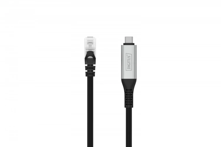 Digitus Kabel adapter USB-C - RJ45 Kat. 6A S/FTP, 1 Gbit/s, USB 3.2 Gen1, LSZH, 5m