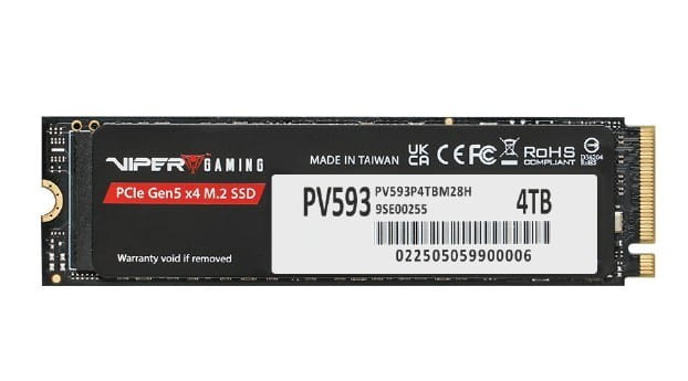 Patriot Dysk SSD 4TB VIPER PV593 M.2 2280 PCIe Gen5 x4 14000/13000MB/s