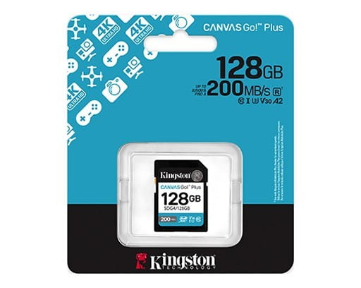 Kingston Karta pamięci SD 128GB Canvas Go Plus 200/MB/s C10 U3 V30