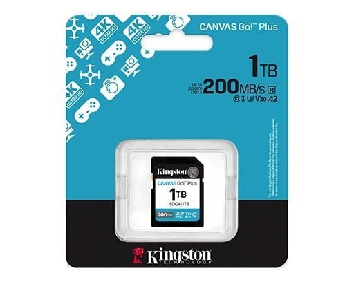 Kingston Karta SD 1TB Canvas Go Plus 200/MB/s C10 U3 V30