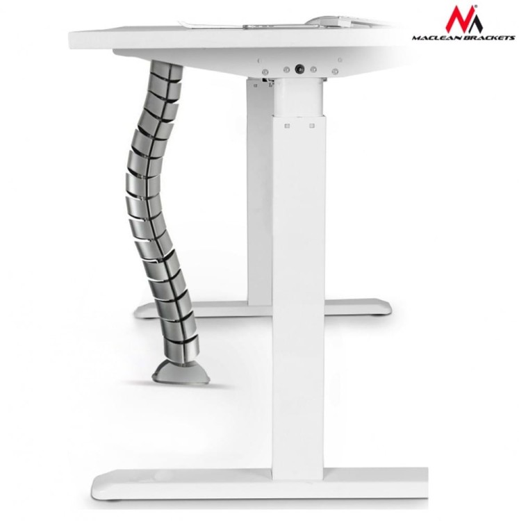 Maclean Organizator maskownica kabli do biurka MC-768 S srebrna