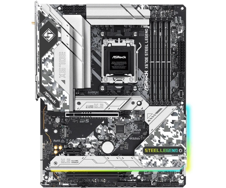 ASRock Płyta główna X670E STEEL LEGEND AM5 4DDR5 HDMI/DP M.2  EATX