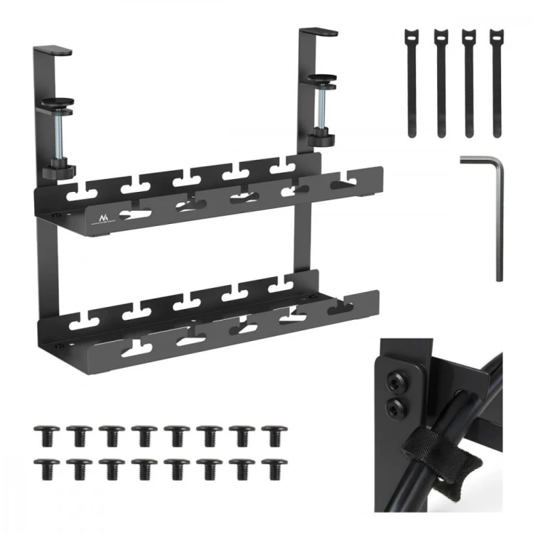 Maclean Organizer podbiurkowy na kable MC-104 B