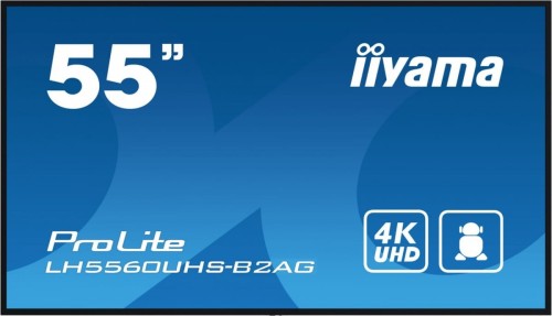 IIYAMA Monitor wielkoformatowy 55 cali LH5560UHS-B1AG matowy 24h/7 500(cd/m2) VA 3840 x 2160 UHD(4K) Android.11 Wifi CMS(iiSignage2), Uchwyt ścienny