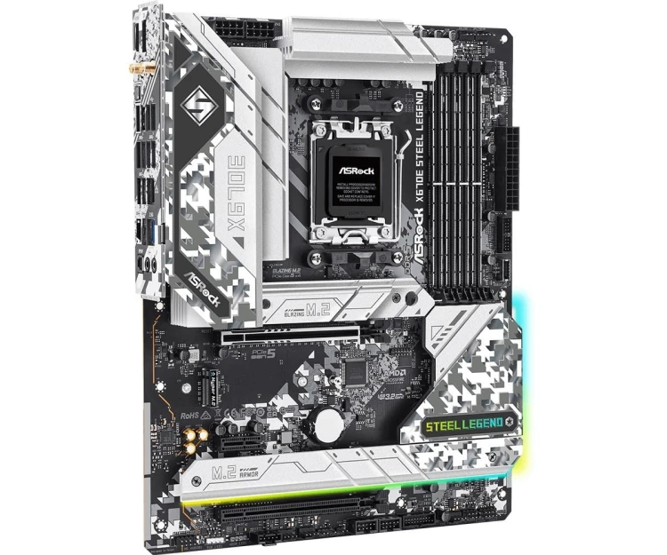 ASRock Płyta główna X670E STEEL LEGEND AM5 4DDR5 HDMI/DP M.2  EATX
