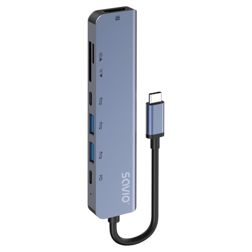 Savio HUB USB-C 7w1 AK-82