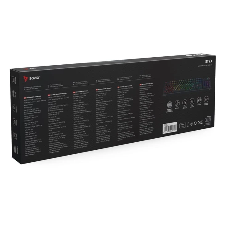 Savio Klawiatura mechaniczna STYX Outemu Red Hot Swap RGB