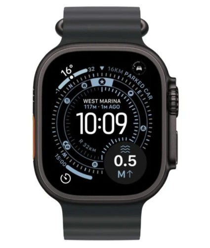 Apple Watch Ultra 3 GPS + Cellular, koperta 49 mm z tytanu w kolorze czarnym, pasek Ocean w kolorze czarnym