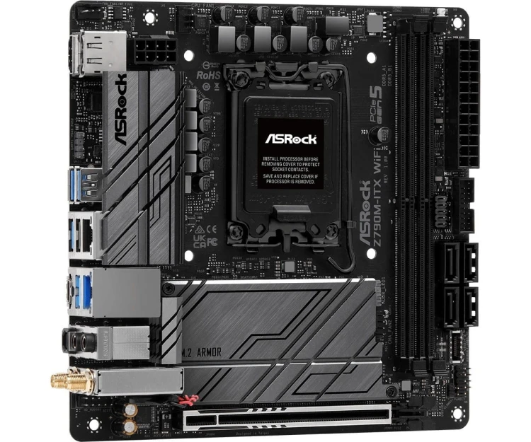 ASRock Płyta główna Z790M-ITX WIFI S1700 2DDR5 HDMI M.2 mITX