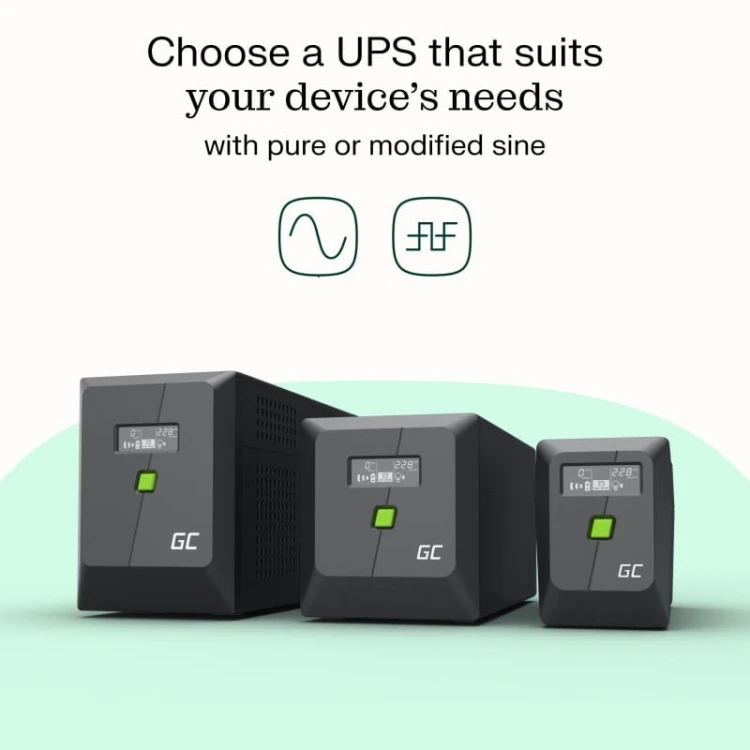 Green Cell Zasilacz awaryjny UPS 480W/750VA czysta sinusoida