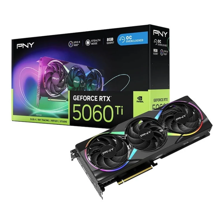 PNY Karta graficzna GeForce RTX5060Ti OC 8G RGB VCG5060T8TFXXPB1-O