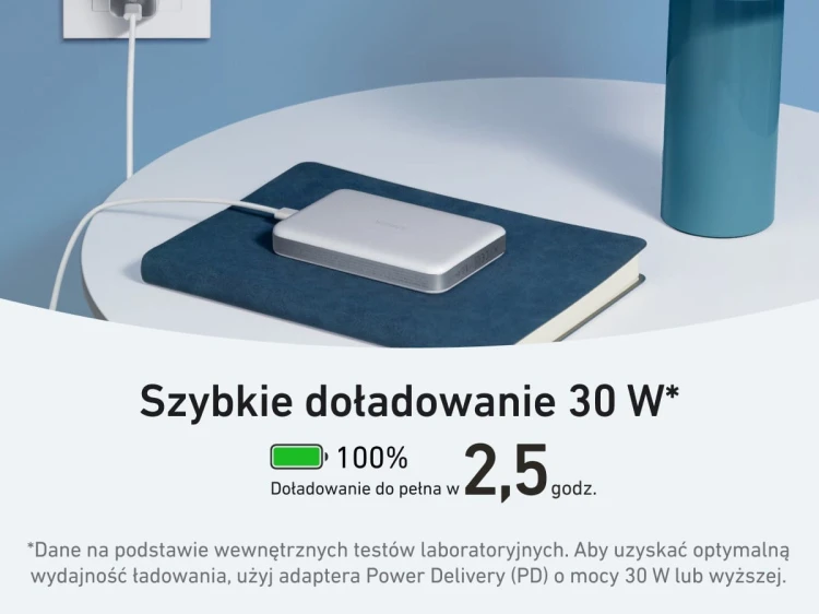 Anker Powerbank indukcyjny MagGo 10000mAh biały