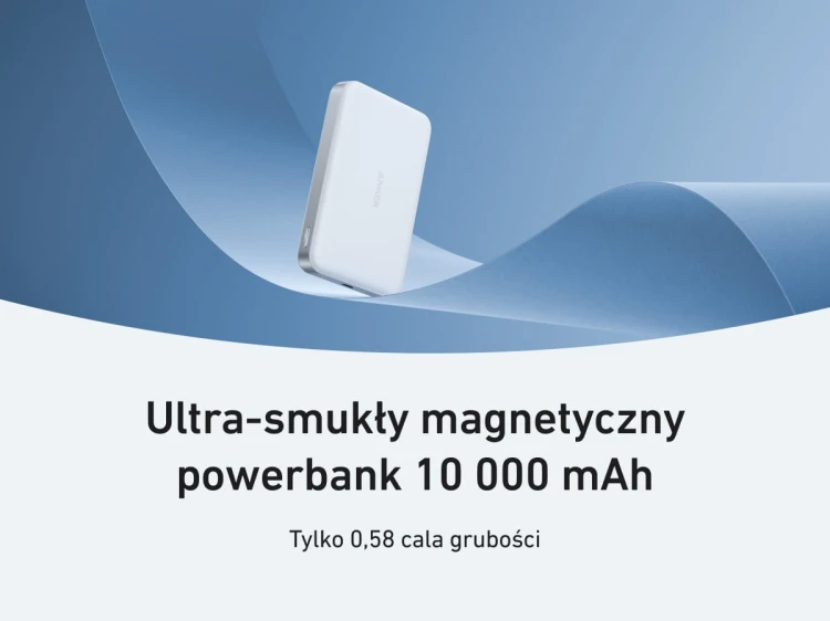 Anker Powerbank indukcyjny MagGo 10000mAh biały