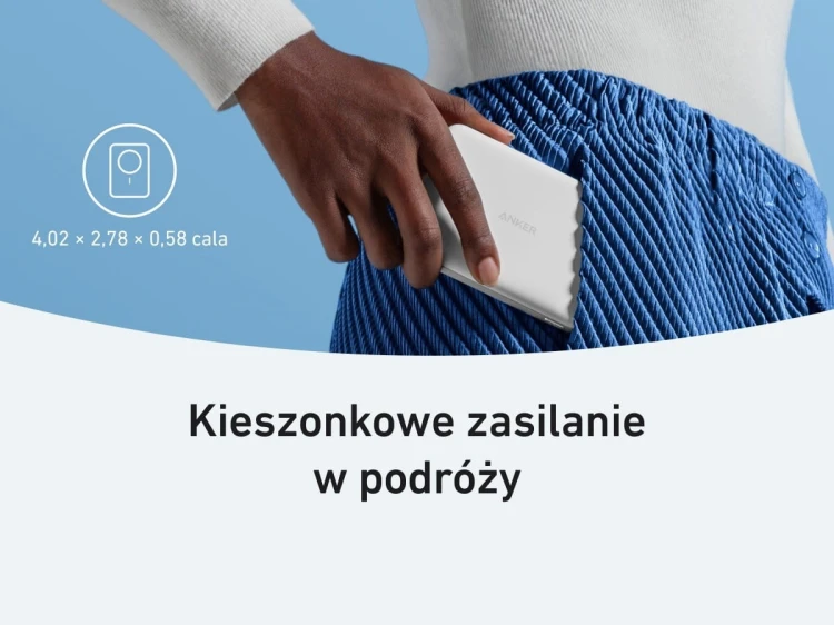 Anker Powerbank indukcyjny MagGo 10000mAh biały